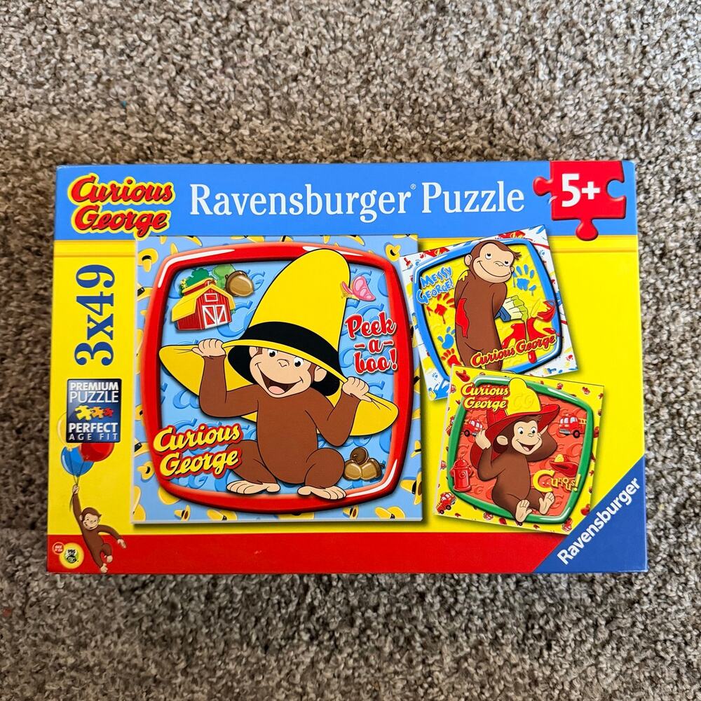 Ravensburger Curious George Puzzle 3x49 Piece Jigsaw